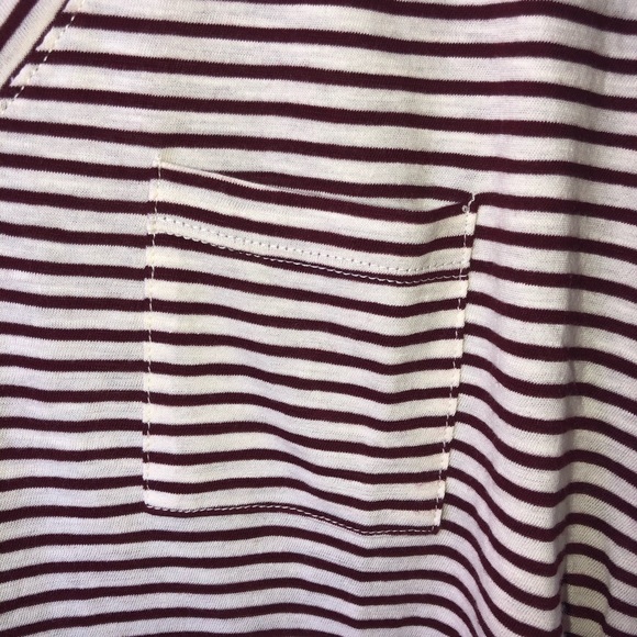 NWT Madewell Whisper V Neck Striped Tee - Picture 3 of 7
